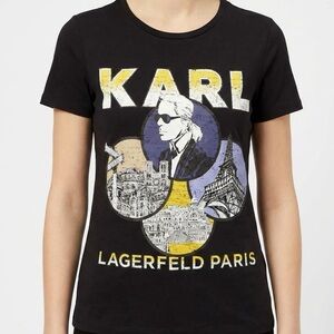 Karl Lagerfeld Paris Eiffel Tower Tee Black XXS